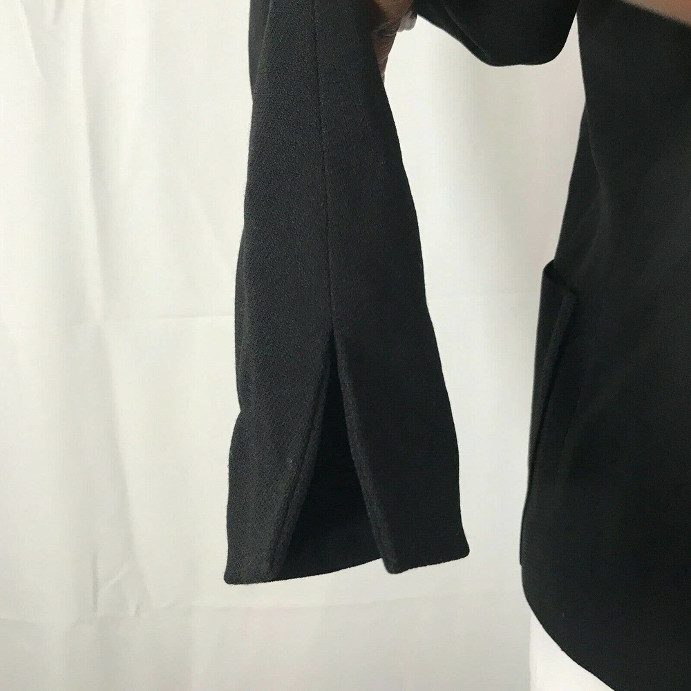 Doncaster Blazer Jacket Womens 6P Black‎ Wool Full Zip Blazer Jacket Pockets - Picture 6 of 10